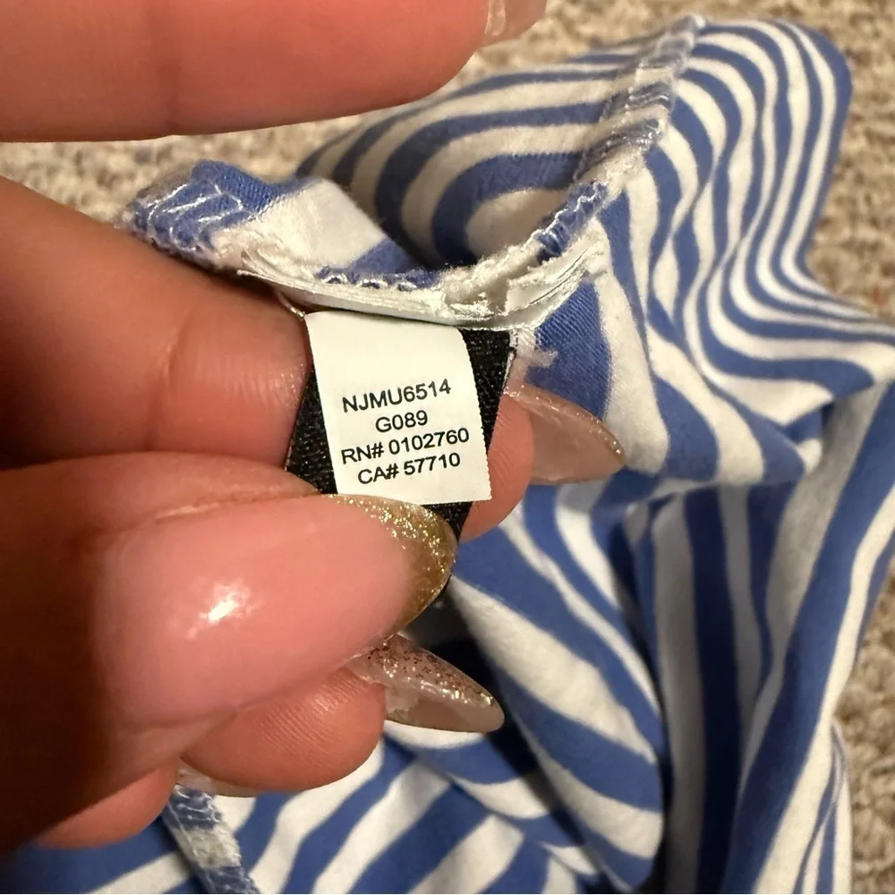 Kate Spade x Broome Street Stripe Everyday Shift Dress in Blue- Size XS